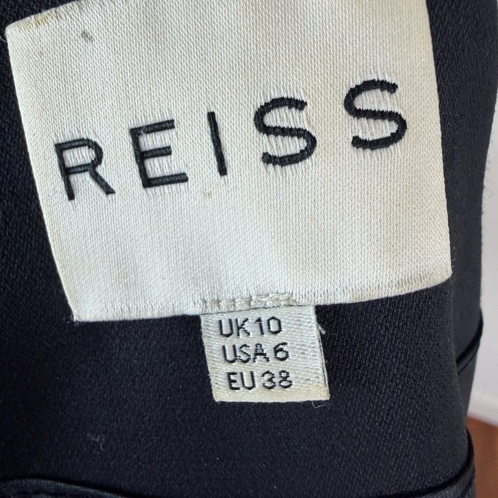 REISS Lee Tailored Jacket Wool Blazer Black Size 6 - Picture 5 of 7